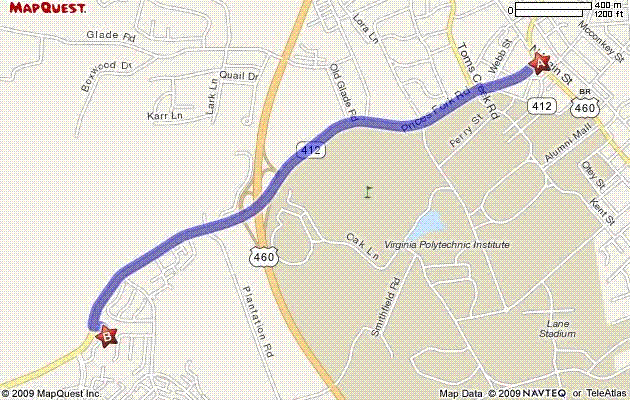 Map to Huntsman Club House, 2631 Sheffield Dr 